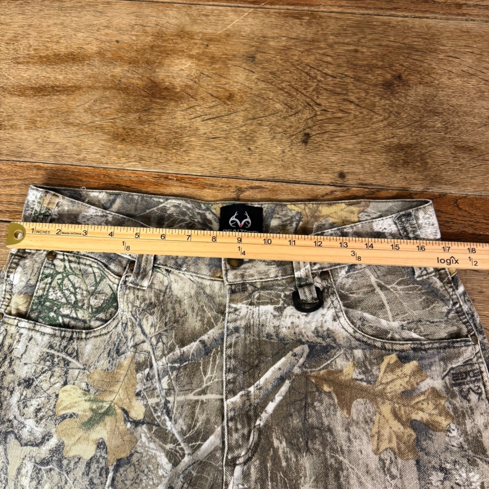 Realtree Camo Pants Men Tag 34x32 RT Edge Cotton Stretch Hunting Trousers Brown - Picture 6 of 15